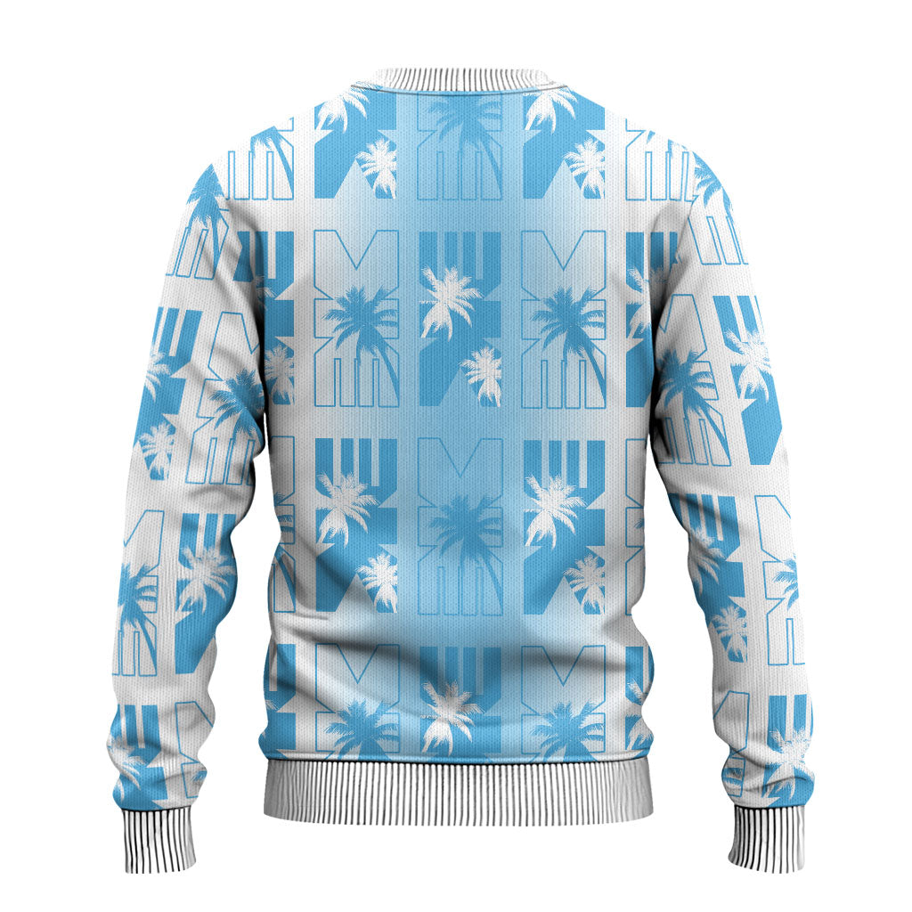 Bula Fiji Ugly Christmas Sweater White Makare Masi Tapa Pattern LT05 - Polynesian Pride