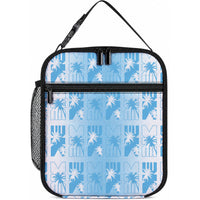 Bula Fiji Lunch Bag White Makare Masi Tapa Pattern