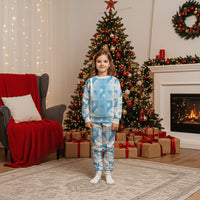 Bula Fiji Christmas Pajama Set White Makare Masi Tapa Pattern LT05 Kid White - Polynesian Pride