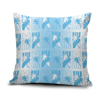 Bula Fiji Pillow Cover White Makare Masi Tapa Pattern LT05 White - Polynesian Pride