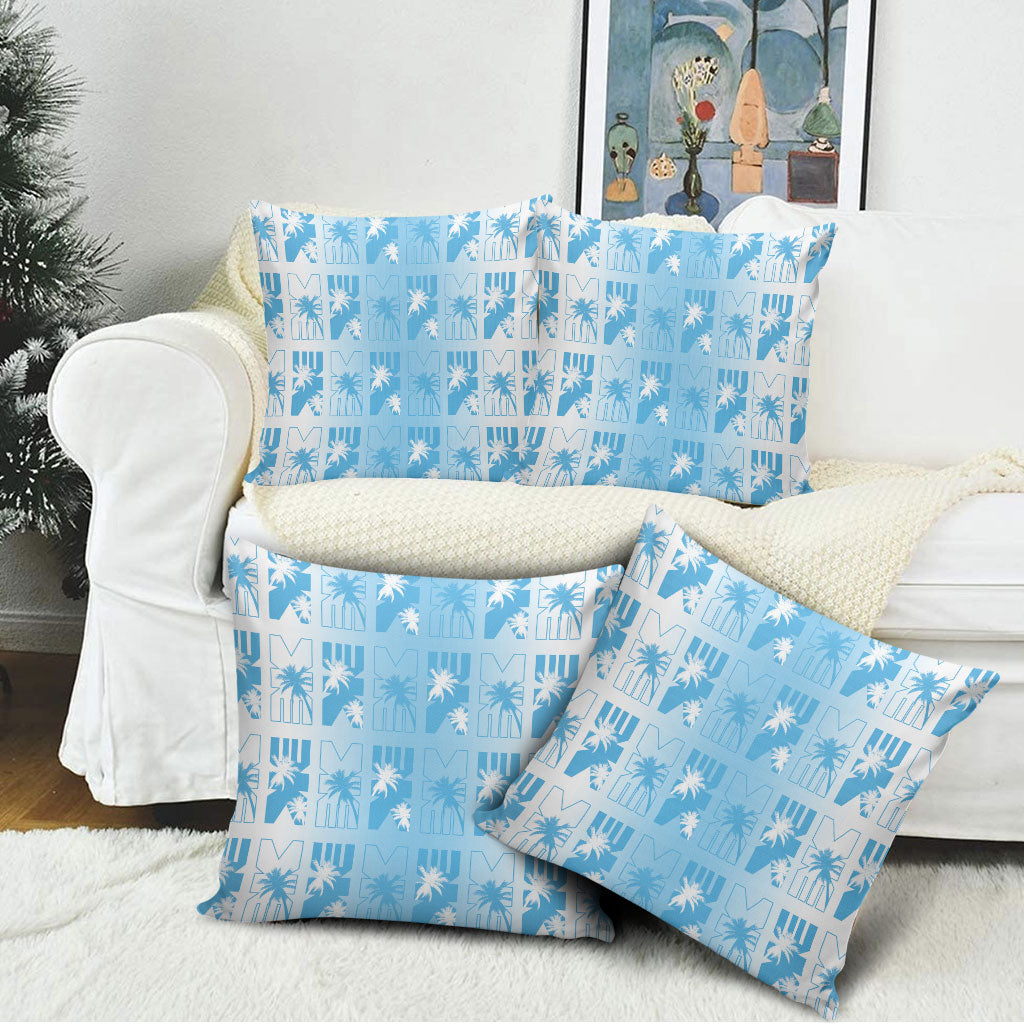 Bula Fiji Pillow Cover White Makare Masi Tapa Pattern LT05 - Polynesian Pride