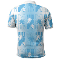 Bula Fiji Polo Shirt White Makare Masi Tapa Pattern LT05 - Polynesian Pride