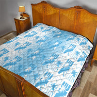 Bula Fiji Quilt White Makare Masi Tapa Pattern LT05 - Polynesian Pride