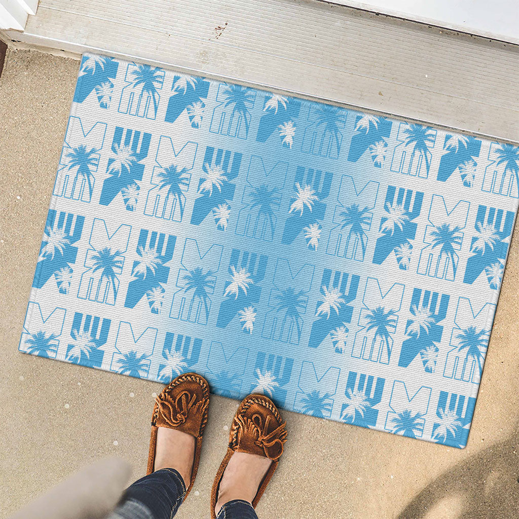 Bula Fiji Rubber Doormat White Makare Masi Tapa Pattern LT05 - Polynesian Pride