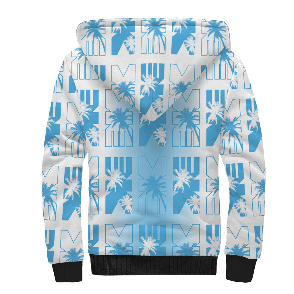 Bula Fiji Sherpa Hoodie White Makare Masi Tapa Pattern LT05 - Polynesian Pride