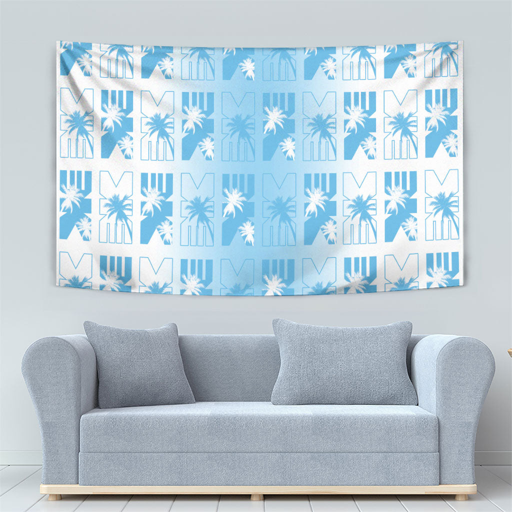 Bula Fiji Tapestry White Makare Masi Tapa Pattern LT05 - Polynesian Pride
