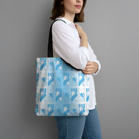Bula Fiji Tote Bag White Makare Masi Tapa Pattern LT05 - Polynesian Pride