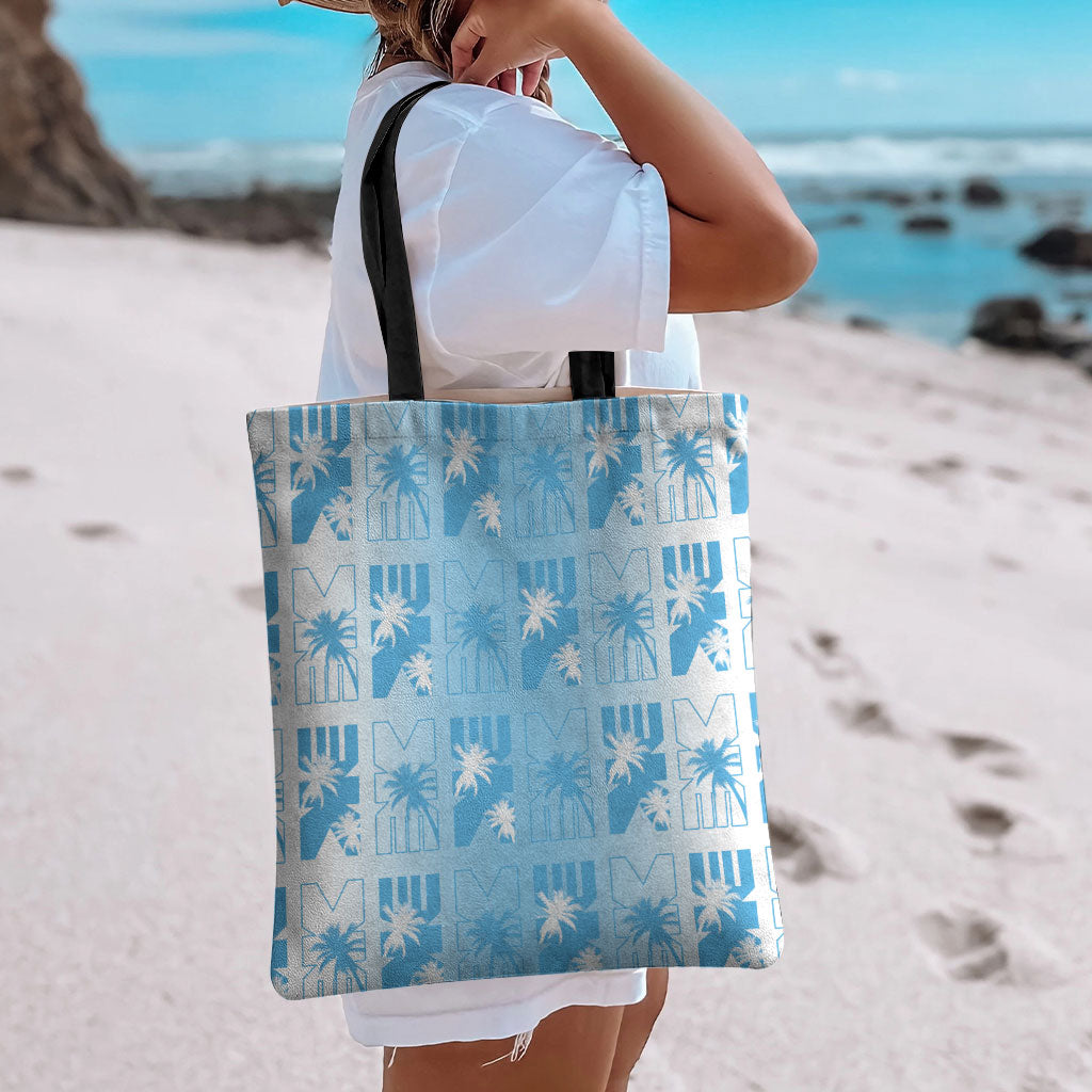 Bula Fiji Tote Bag White Makare Masi Tapa Pattern LT05 - Polynesian Pride