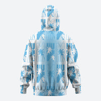 Bula Fiji Zip Hoodie White Makare Masi Tapa Pattern LT05 - Polynesian Pride