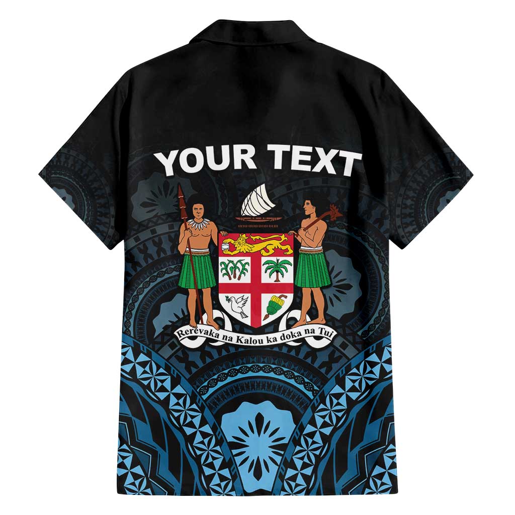 Personalised Happy Fiji Day 1970 Family Matching Long Sleeve Bodycon Dress and Hawaiian Shirt Flag Grunge Style LT05 - Polynesian Pride