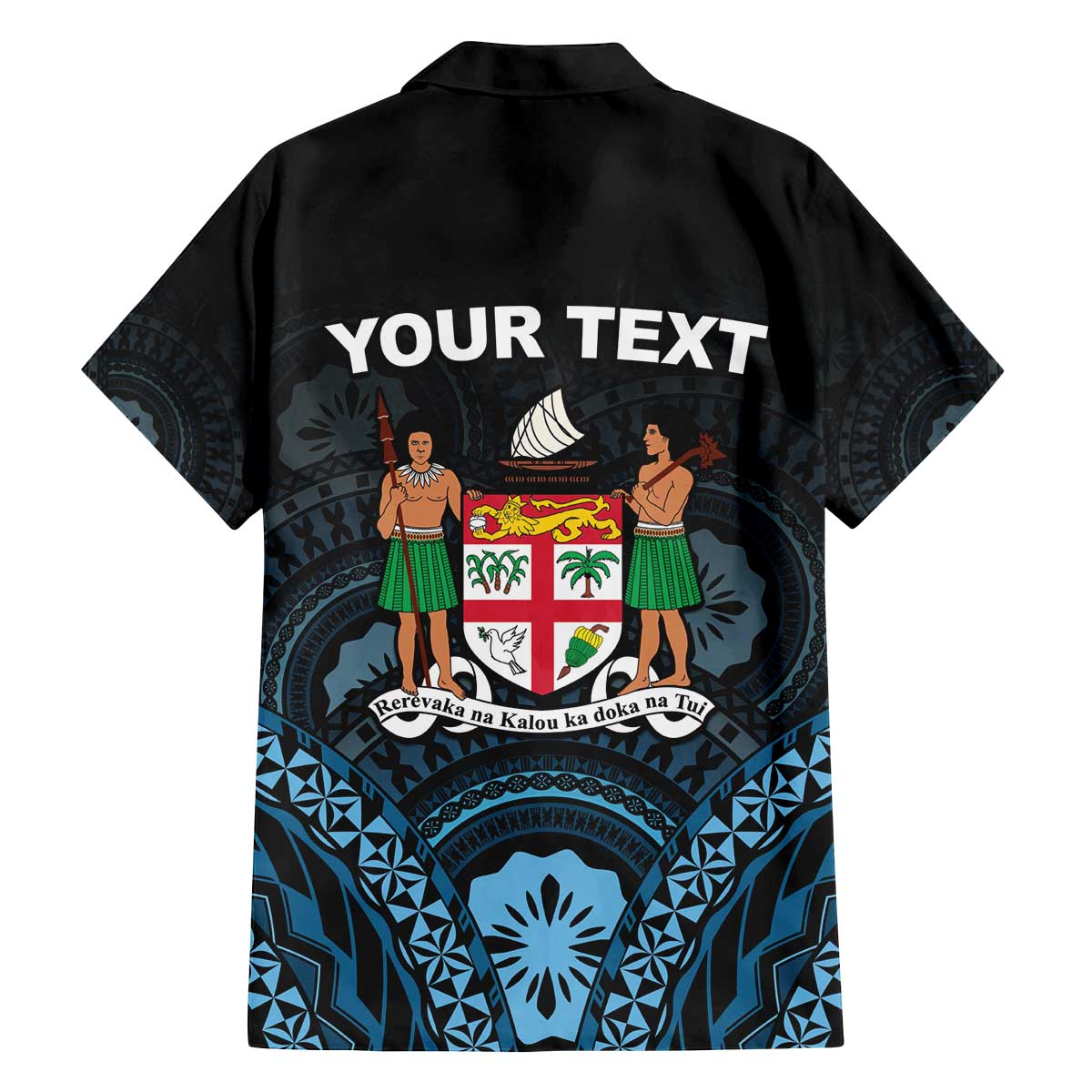Personalised Happy Fiji Day 1970 Family Matching Off The Shoulder Long Sleeve Dress and Hawaiian Shirt Flag Grunge Style