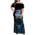 Personalised Happy Fiji Day 1970 Family Matching Off Shoulder Maxi Dress and Hawaiian Shirt Flag Grunge Style