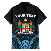 Personalised Happy Fiji Day 1970 Family Matching Puletasi and Hawaiian Shirt Flag Grunge Style LT05 - Polynesian Pride