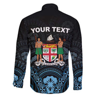 Personalised Happy Fiji Day 1970 Family Matching Puletasi and Hawaiian Shirt Flag Grunge Style LT05 - Polynesian Pride
