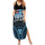 Personalised Happy Fiji Day 1970 Summer Maxi Dress Flag Grunge Style