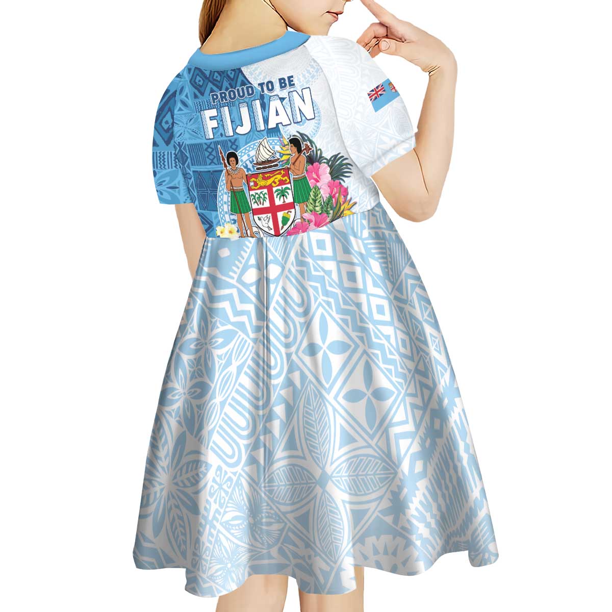 Fiji Day Kid Short Sleeve Dress Proud To Be Fijian