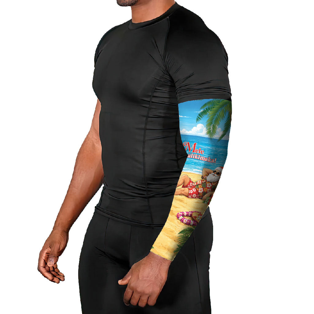 Hawaii Jolly Christmas Arm Sleeves Xmas Is Better At The Beach LT05 - Polynesian Pride