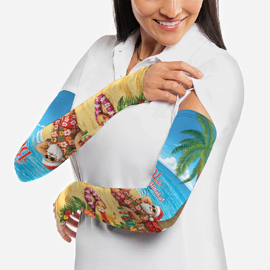 Hawaii Jolly Christmas Arm Sleeves Xmas Is Better At The Beach LT05 - Polynesian Pride