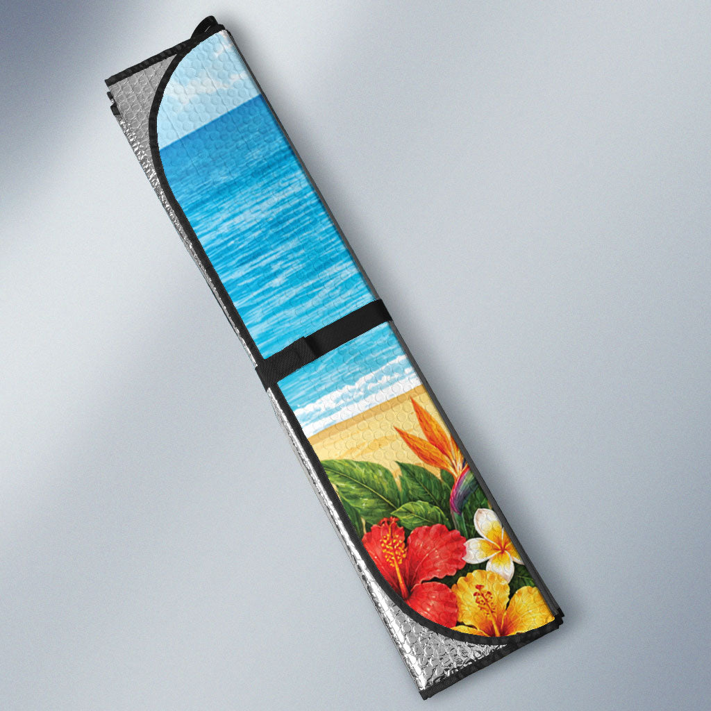 Hawaii Jolly Christmas Auto Sun Shade Xmas Is Better At The Beach