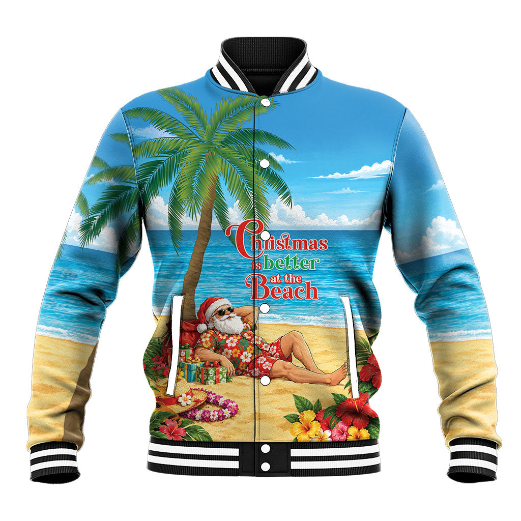Hawaii Jolly Christmas Baseball Jacket Xmas Is Better At The Beach