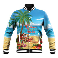 Hawaii Jolly Christmas Baseball Jacket Xmas Is Better At The Beach