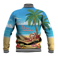 Hawaii Jolly Christmas Baseball Jacket Xmas Is Better At The Beach