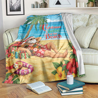 Hawaii Jolly Christmas Blanket Xmas Is Better At The Beach