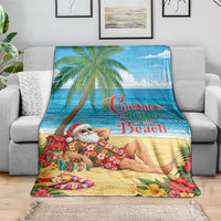 Hawaii Jolly Christmas Blanket Xmas Is Better At The Beach