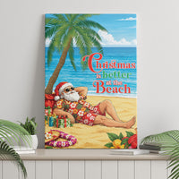 Hawaii Jolly Christmas Canvas Wall Art Xmas Is Better At The Beach LT05 - Polynesian Pride