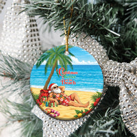 Hawaii Jolly Christmas Ceramic Ornament Xmas Is Better At The Beach LT05 - Polynesian Pride