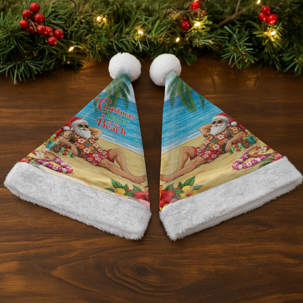 Hawaii Jolly Christmas Santa Hat Xmas Is Better At The Beach LT05 - Polynesian Pride