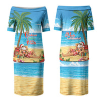 Hawaii Jolly Christmas Couples Matching Puletasi and Hawaiian Shirt Xmas Is Better At The Beach
