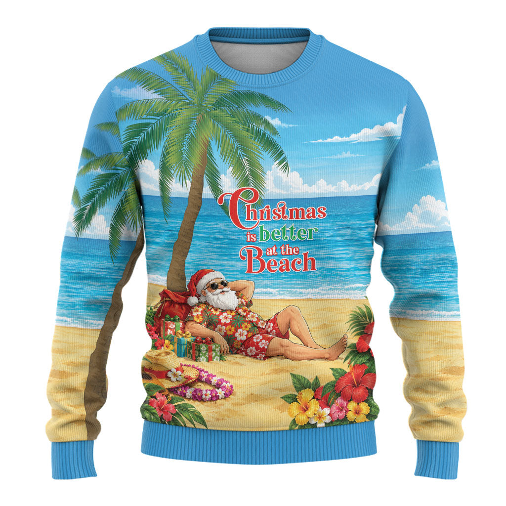 Hawaii Jolly Christmas Ugly Christmas Sweater Xmas Is Better At The Beach LT05 - Polynesian Pride