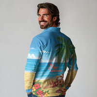 Hawaii Jolly Christmas Long Sleeve Polo Shirt Xmas Is Better At The Beach LT05 - Polynesian Pride