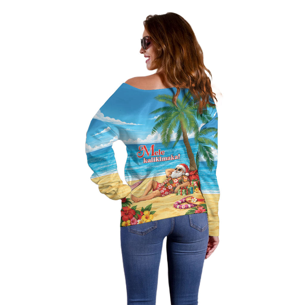Hawaii Jolly Christmas Off Shoulder Sweater Xmas Is Better At The Beach