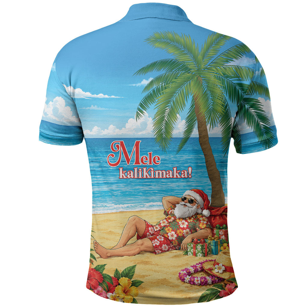 Hawaii Jolly Christmas Polo Shirt Xmas Is Better At The Beach