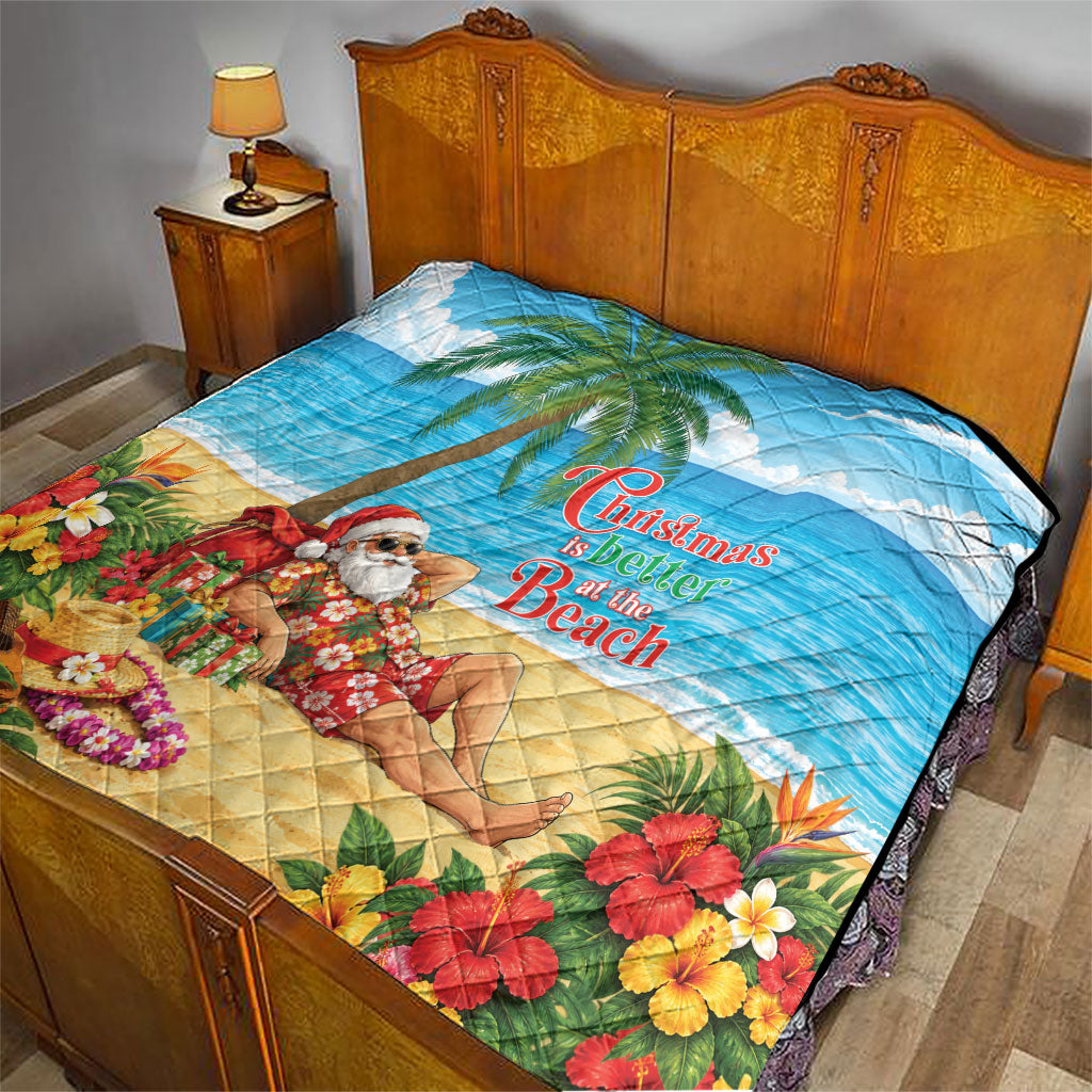 Hawaii Jolly Christmas Quilt Xmas Is Better At The Beach LT05 - Polynesian Pride