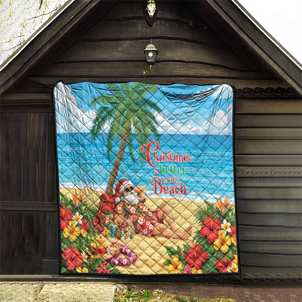 Hawaii Jolly Christmas Quilt Xmas Is Better At The Beach LT05 - Polynesian Pride