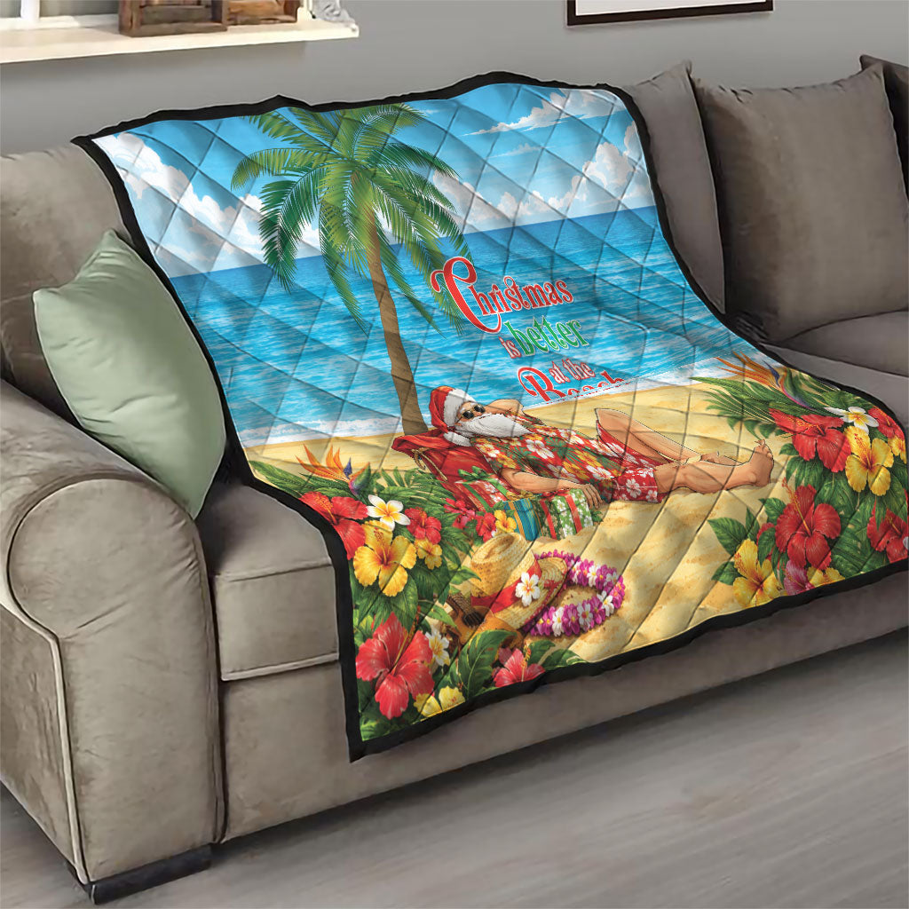 Hawaii Jolly Christmas Quilt Xmas Is Better At The Beach LT05 - Polynesian Pride