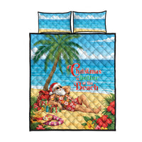 Hawaii Jolly Christmas Quilt Bed Set Xmas Is Better At The Beach