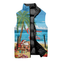 Hawaii Jolly Christmas Sleeveless Puffer Jacket Xmas Is Better At The Beach LT05 - Polynesian Pride