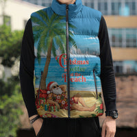 Hawaii Jolly Christmas Sleeveless Puffer Jacket Xmas Is Better At The Beach LT05 - Polynesian Pride