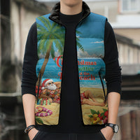 Hawaii Jolly Christmas Sleeveless Puffer Jacket Xmas Is Better At The Beach LT05 - Polynesian Pride