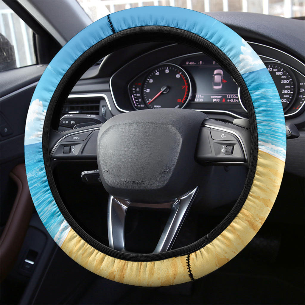 Hawaii Jolly Christmas Steering Wheel Cover Xmas Is Better At The Beach LT05 - Polynesian Pride