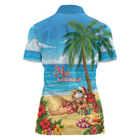Hawaii Jolly Christmas Women Polo Shirt Xmas Is Better At The Beach