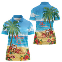 Hawaii Jolly Christmas Women Polo Shirt Xmas Is Better At The Beach