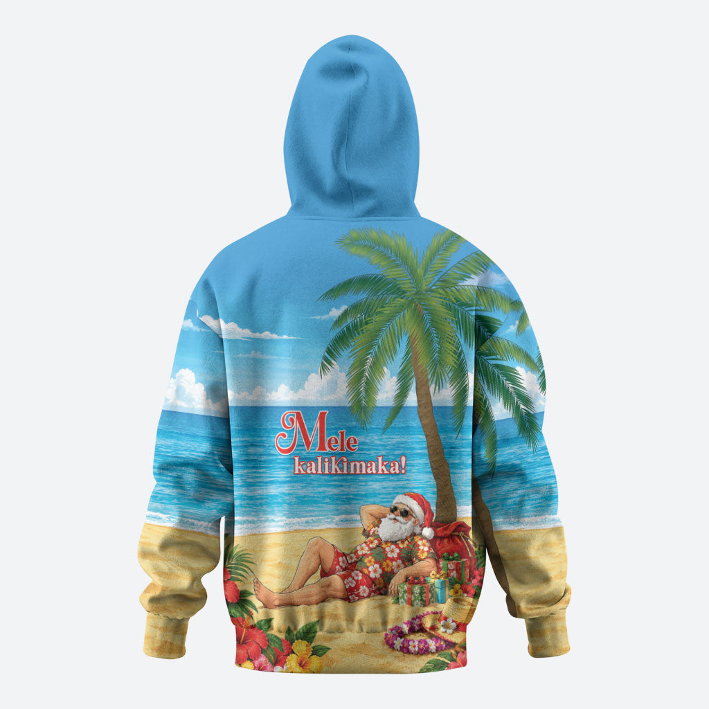 Hawaii Jolly Christmas Zip Hoodie Xmas Is Better At The Beach LT05 - Polynesian Pride