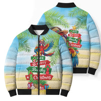 Hawaii Christmas Bomber Puffer Jacket Have A Very Beachy Christmas LT05 - Polynesian Pride