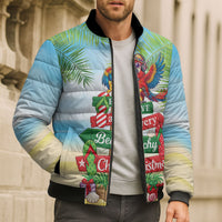 Hawaii Christmas Bomber Puffer Jacket Have A Very Beachy Christmas LT05 - Polynesian Pride