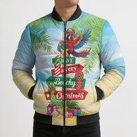 Hawaii Christmas Bomber Puffer Jacket Have A Very Beachy Christmas LT05 - Polynesian Pride